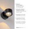 Lámparas Leuchten Direkt AKKU-CHIA Apliques LED Negro, 2 luces, Mando a distancia
