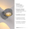 Lámparas Leuchten Direkt AKKU-CHIA Apliques LED Plata, 2 luces, Mando a distancia