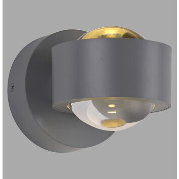 Lámparas Leuchten Direkt AKKU-CHIA Apliques LED Plata, 2 luces, Mando a distancia