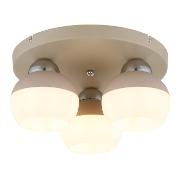 Lámparas Globo Lighting Ragusa Plafones Cromo, Blanca, 3 luces