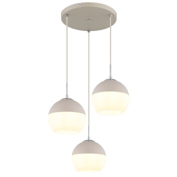 Lámparas Globo Lighting Ragusa Lámparas suspendidas Cromo, Blanca, 3 luces