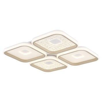 Lámparas Globo Lighting Mosaiko Plafones LED Color arena, Blanca, 1 luz, Mando a distancia