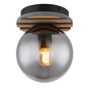 Lámparas Globo Lighting Parsons Plafones Crudo, Negro, 1 luz