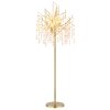 Lámparas Globo Lighting Gloria Lámpara de pie dorado, 5 luces