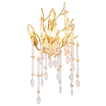 Lámparas Globo Lighting Gloria Apliques dorado, 3 luces