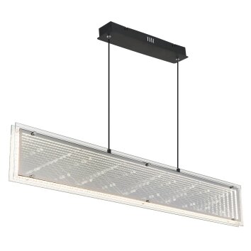 Lámparas Globo Lighting Mirrora Lámparas suspendidas LED Negro, 1 luz, Mando a distancia