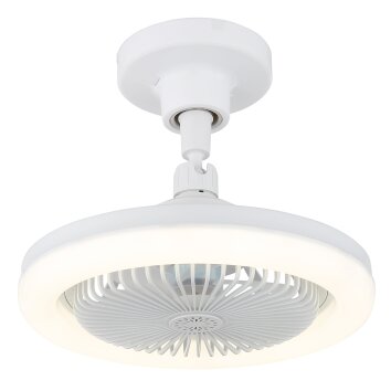 Lámparas Globo Lighting Lidea lámpara ventilador de techo LED Blanca, 1 luz, Mando a distancia