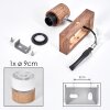 Fallhagen Apliques, Spot de pared Cromo, Madera oscura, 1 luz