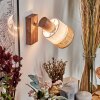 Fallhagen Apliques, Spot de pared Cromo, Madera oscura, 1 luz