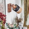 Fallhagen Apliques, Spot de pared Cromo, Madera oscura, 1 luz