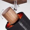 Fallhagen Plafones, Spot techo Cromo, Madera oscura, 2 luces