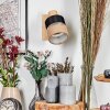 Fallhagen Apliques, Spot de pared Cromo, Madera clara, 1 luz