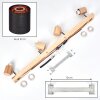 Fallhagen Plafones, Spot techo Cromo, Madera clara, 4 luces