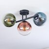 Gastor Plafones, Luminarias esféricas Azul, Verde, Transparente, Color cobre, 3 luces