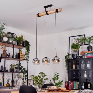 Ripoll Lámparas suspendidas, Luminarias esféricas, Lámparas colgantes Crudo, Negro, 3 luces