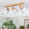 Fallhagen Plafones, Spot techo Cromo, Madera clara, 3 luces