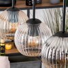 Koyoto Lámparas suspendidas, Luminarias esféricas, Lámparas colgantes Crudo, Negro, 3 luces