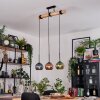 Koyoto Lámparas suspendidas, Luminarias esféricas, Lámparas colgantes Crudo, Negro, 3 luces