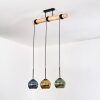 Koyoto Lámparas suspendidas, Luminarias esféricas, Lámparas colgantes Crudo, Negro, 3 luces