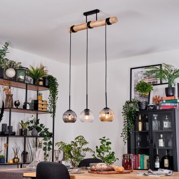 Ripoll Lámparas suspendidas, Luminarias esféricas, Lámparas colgantes Crudo, Negro, 3 luces