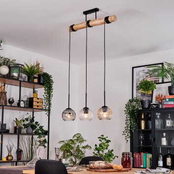 Ripoll Lámparas suspendidas, Luminarias esféricas, Lámparas colgantes Crudo, Negro, 3 luces