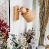 Lindberg Apliques, Spot de pared Cromo, Madera clara, 1 luz