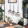 Koyoto Lámparas suspendidas, Luminarias esféricas, Lámparas colgantes Crudo, Negro, 3 luces