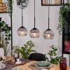 Koyoto Lámparas suspendidas, Luminarias esféricas, Lámparas colgantes Crudo, Negro, 3 luces