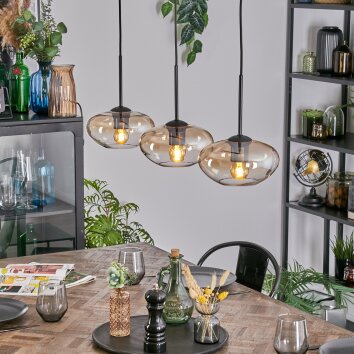 Mertola Lámparas suspendidas, Lámparas colgantes Colores ámbar, Transparente, 3 luces