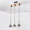 Ripoll Lámparas suspendidas, Luminarias esféricas, Lámparas colgantes Crudo, Negro, 3 luces