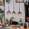 Ripoll Lámparas suspendidas, Luminarias esféricas, Lámparas colgantes Crudo, Negro, 3 luces