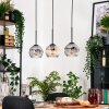 Ripoll Lámparas suspendidas, Luminarias esféricas, Lámparas colgantes Crudo, Negro, 3 luces
