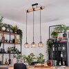 Koyoto Lámparas suspendidas, Luminarias esféricas, Lámparas colgantes Crudo, Negro, 3 luces