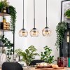 Koyoto Lámparas suspendidas, Luminarias esféricas, Lámparas colgantes Crudo, Negro, 3 luces
