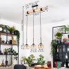 Koyoto Lámparas suspendidas, Luminarias esféricas, Lámparas colgantes Crudo, Negro, 3 luces