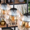 Koyoto Lámparas suspendidas, Luminarias esféricas, Lámparas colgantes Crudo, Negro, 3 luces