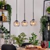 Koyoto Lámparas suspendidas, Luminarias esféricas, Lámparas colgantes Crudo, Negro, 3 luces