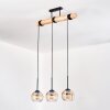 Koyoto Lámparas suspendidas, Luminarias esféricas, Lámparas colgantes Crudo, Negro, 3 luces
