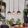 Koyoto Lámparas suspendidas, Luminarias esféricas, Lámparas colgantes Crudo, Negro, 3 luces