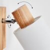 Fallhagen Apliques, Spot de pared Cromo, Madera clara, 1 luz