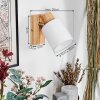 Fallhagen Apliques, Spot de pared Cromo, Madera clara, 1 luz