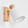 Fallhagen Apliques, Spot de pared Cromo, Madera clara, 1 luz