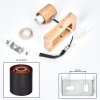 Fallhagen Apliques, Spot de pared Cromo, Madera clara, 1 luz