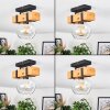 Sernadelo Plafones, Luminarias esféricas Crudo, Negro, 1 luz