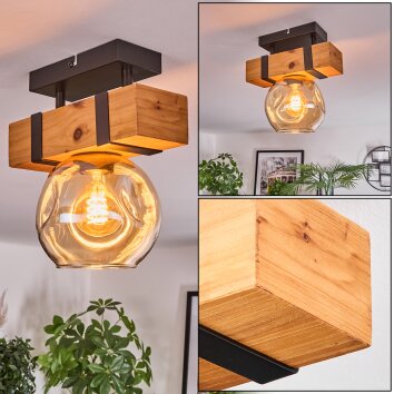 Sernadelo Plafones, Luminarias esféricas Crudo, Negro, 1 luz