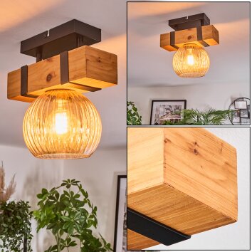 Sernadelo Plafones, Luminarias esféricas Crudo, Negro, 1 luz