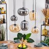 Apedo Lámparas suspendidas, Luminarias esféricas, Lámparas colgantes Colores ámbar, Ahumado, 6 luces