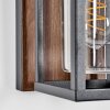 Portalis Aplique de exterior, Apliques Color madera, Negro, 1 luz