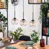 Koyoto Lámparas suspendidas, Luminarias esféricas, Lámparas colgantes Crudo, Negro, 3 luces
