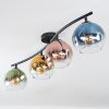 Koyoto Plafones, Luminarias esféricas Azul, dorado, Verde, Transparente, Color cobre, 4 luces